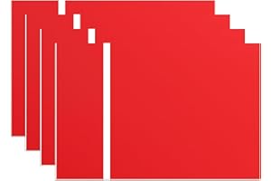 VICTOOL 4 carteles acrílicos rojos de 20 x 30 cm para grabado láser, letreros de plástico personalizados a medida para el hogar, oficina, tienda, panel rojo con grabado en blanco