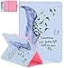 Produktbild Roreikes ipad Pro 10,5 Hülle Flip Wallet Case, Ledertasche Smart Cover für ipad Pro 10,5, Farbe Muster Painting Magnetverschluss PU Leder Schale Ständer Handytasche Silikon Back Case Handyhülle Schutzhülle Cover Schale Etui mit Magnetverschluss Wallet Kreditkarte Card Holder Slot für Apple ipad Pro 10,5-Federn