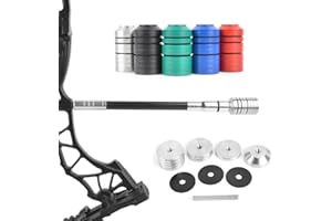 ‎SHARROW SHARROW Bogenschießen Bogen Stabilisator Gewicht Balance Bar Gegengewicht Kit 1/2/4 oz Edelstahl Gegengewicht Stoßdämpfung für Recurve Bogen Compoundbogen