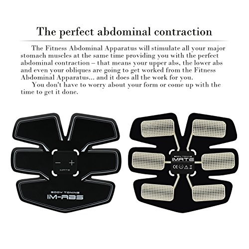 IMATE Abdominal Muskel training Geräte，Professionelle EMS Bauchmuskel-Gürtel zu Hause Fitnesstraining für Männer und Frauen zu Tonen, Abnehmen, Trimmer, Schlank, Figurformer - 4