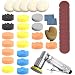 Produktbild SPTA 80mm Druckluft-Winkelschleifer-/ Polierer Mini Druckluft Exzenterschleifer Druckluft Schleifer Exzenterschleifer Schleifmaschine Multischleifer +12 80# 120# 240# 320# Schleifpapier Klett-Schleifteller im Lieferumfang