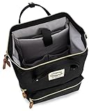 Wide Open Designer Baby Windel Rucksack von moskka-travel Bag, Windel Tasche w/kinderwagenhalter, Wickelunterlage & Isolierte Tasche Für Mom & Dad – Schwarz - 9