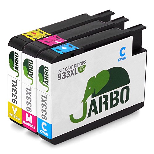 JARBO 3 Farbe Kompatibel 932XL 933XL Tintenpatronen Hohe Kapazität kompatibel zu Officejet 6100 6600 6700 7110 7610 7612 Printer (1 Cyan,1 Magenta,1 Gelb)