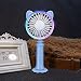 Produktbild Handventilator mit LED Nachtlicht,WILWOLF Tragbarer USB Ventilator aufladbarer Mini Lüfter Elektrischer Schreibtisch Desktop Mini Fan mit Basis verstellbaren Winkel pecfect für Office Home Büro Outdoor Reisen