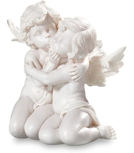 More Energy Ange Gardien Décoratif 'Protecting Angel' - Figurine Chérubin Résine 8 Cm, Idéal Décoration Ou Cadeau Romantique