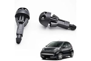 TEOZBLU 2 Pcs Ugello Tergicristalli, Ugello Lavavetro per Getto d'Acqua per Tergicristallo Pompe Lavavetri Auto, para Peugeot 107/para Citroën C1/para Toyota AYGO B1