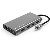 Feeltek 11-in-1 USB-C Hub ve &Ccedil;oklayıcı | HDMI, VGA, Ethernet ve 100W PD | MacBook ve USB-C Laptoplar i&ccedil;in Profesyonel Hub Gri