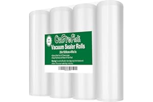 O2frepak 4 Rollos 20x1500cm Rollo Bolsas Envasar al Vaci Vacio Alimentos Bolsas de Vacío de Alimentos,Bolsas para Envasar al Vacío Envasado al Vacío para Alimentos Sin BPA (total:6000cm)