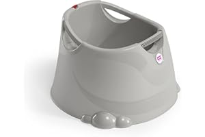 OKBABY Oplà - Baignoire Large pour Nouveau-né 12-36 Mois (25 kg), dans la Douche ou en Plein Air - Taupe