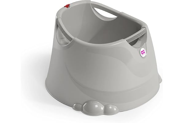 OKBABY Oplà - Baignoire Large pour Nouveau-né 12-36 Mois (25 kg), dans la Douche ou en Plein Air - Taupe