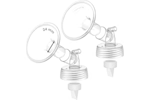 Maymom MyFit Flangia Set 24mm Shield Widemouth Connettore Duckbill Compatibile w Spectra S2 Spectra S1 Pompa Non Originale Spectra S2 Accessori Non OEM Spectra Pompa Parti