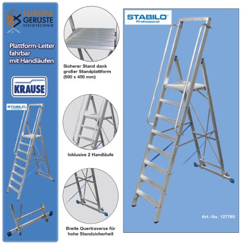Preisvergleich Produktbild STABILO STUFEN-STEHLEITER 9 STUFEN