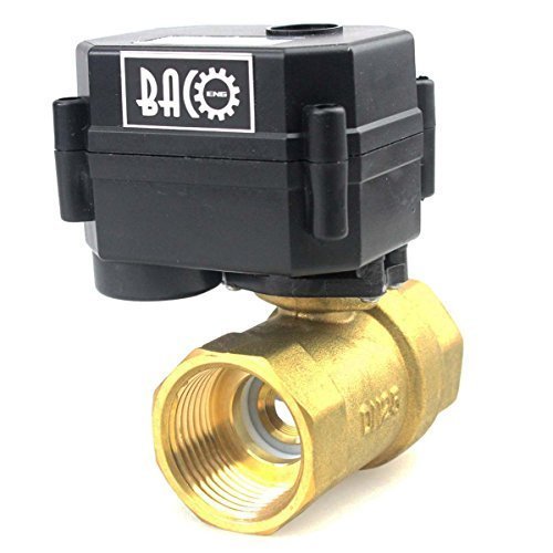 BACOENG 1" DN25 2 Wege Messing BSP Motorkugelhahn Zonenventil(AC/DC9-24V CR04 2 Drähte Elektrische Elektro Kugelventil)