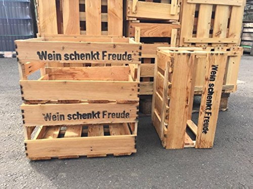 6er Set neue Weinkiste - Ideal als Wandregal / Bücherregal / Schuhregal