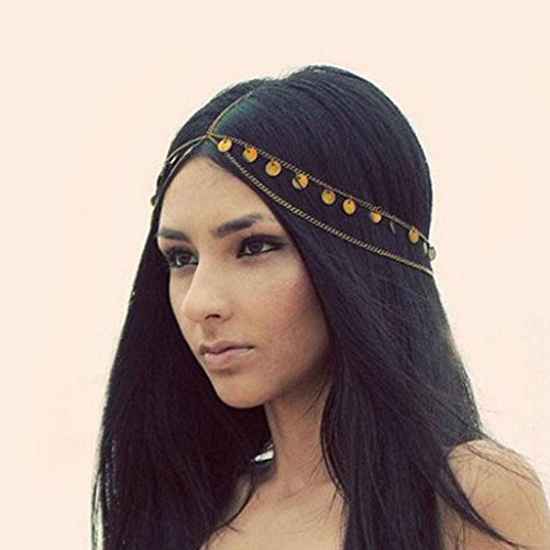 DDLBiz® Fashion Metal Head Kette Schmuckkette Stirnband Kopfstück-Haar-Band