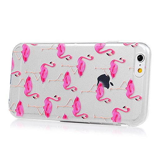 Badalink Case für iPhone 6/iPhone 6S(4,7 Zoll) TPU Handytasche Flexibel Glatt Weiche Gemalt Relief Schutzhülle Bumper Case Handycover Handyhülle Flamingo - 4