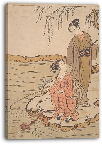 Isoda Koryūsai - Kyo Shi (Edo period (1615–1868)), 70 x 100 cm (more sizes available), Canvas print stretched and framed on a solid wood frame and ready to hang. Hand made high definition print on premium quality canvas.