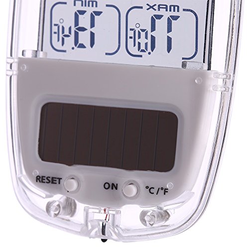 Gazechimp Solar Fensterthermometer Wasserdicht Indoor Outdoor LCD-Display Garten - 5