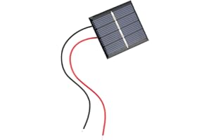 ZERODIS Lot de 2 Mini Panneaux Solaires Polycristallins Panneau solaire photovoltaïque pour Accueil Bricolage, projets scientifiques,Jouets, Chargeur de Batterie, 0,36 W 2 V