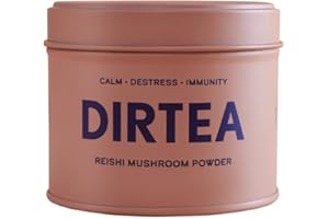 GENERIC Dirtea Reishi Mushroom Powder, for Calm, destress & Immunity, 1 Tin of Mushroom Powder, 60g, Containing 30 Servings