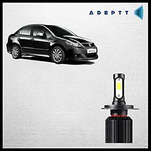 Adeptt H4 Super Bright Ultrawhite LED 6500K Headlight Bulbs H4 (White) for Maruti Suzuki SX4