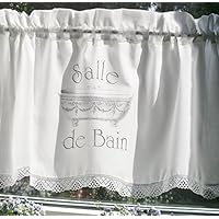 Scheibengardine SALLE DE BAIN weiß