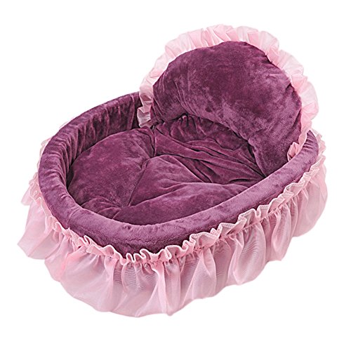 Preisvergleich Produktbild Spitze-Prinzessin Hund Katze Haustier-Bett-Sofa (S, Rose Red)