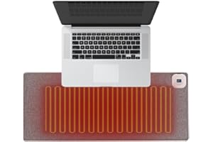 Gobesty Warm Desk Pad Office Desk Mat with Auto Power Off Warm Desk Pad Heated Mouse Pad 6 Gear Temperature Adjustable Electric Blanket Table Mousepad for PC Keyboard Laptop Office and Home