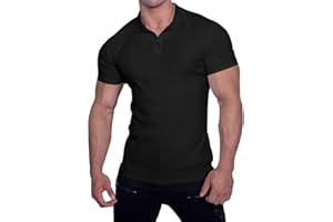 Muscle Cmdr Men's Slim Fit Muscle Polo Shirts Long & Short Sleeve Stretch Quick Dry Tee Casual Golf Athletic T-Shirts