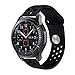Produktbild iBazal Gear S3 Armband, iBazal Gear S3 Frontier/ Classic Uhrenarmband 22mm Soft Silikon Band Sport Band Verstellbares Armband Kompatibel Samsung Gear S3 Frontier/ Classic, Samsung Galaxy Watch 46mm - Doppel Schwarz
