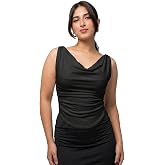 Istyle Can Women Solid Cowl Neck Sleeveless Slim Fit Crop Top | Style 341Gi | Party Casual