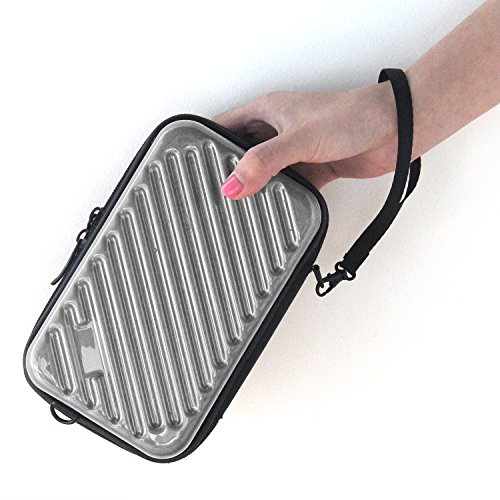 Ctbd Festplatte Tasche Kompakt Schutzhülle Reise Lagerung Tragetasche Tasche Tasche für Handy iPad Zubehör USB Kabel Power Banks Festplatte 2.5 „Portable External Device (Silber) - 4