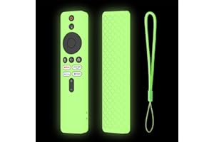 LILITOK Etui ochronne do Xiaomi Mi TV Box S 2nd Gen Remote Silicone Case, odporne na wstrząsy obudowa ochronna do Mi TV Stick Pilot zdalnego sterowania (Luminous Green)