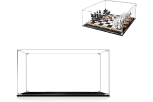 Hosdiy Vetrina Espositiva in Acrilico per (Scacchiera di Hogwarts) - Teca Vetrina Compatibile con Lego 76392(Solo Vetrina, Senza Modello)