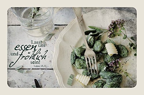 Preisvergleich Produktbild Leinwand Tischgemeinschaft "Lasst uns essen und fröhlich sein"