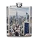 Produktbild 7 Oz Stainless Steel Flasks Window City Leak Proof Wine Liquor Whiskey Flask Groomsman Bridesmaid Flask Hip Flask Pocket Flask