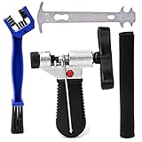 Bytan Smagliacatena Bici Attrezzo per Catena Riparazione Bicicletta + Indicatore di Usura Catena + Batticatena + Spazzolino, Bike Chain Tool
