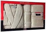 Pierre Cardin – producto 100 % oficial – albornoz y juego de toallas de calidad superior.