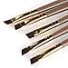 Bluelans® 5 x Professional Dual Precision Eyebrow Brushes, Flat Angled Eye Brow Brush with Spoolie Makeup Tool