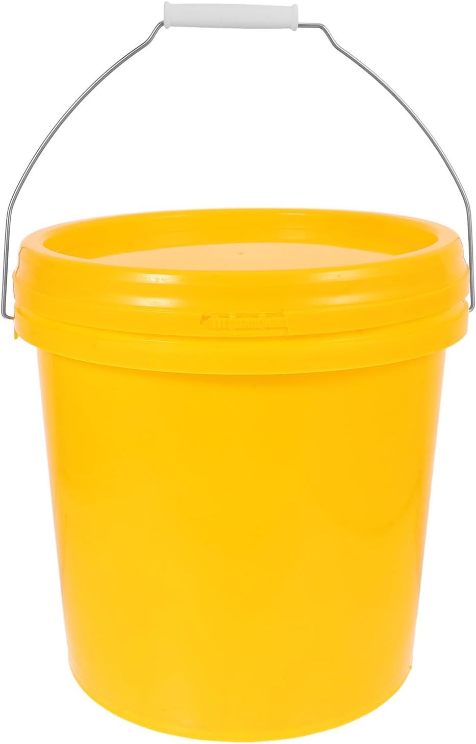 HEMOTON Contenedor de Fermentación de 10l Tapa Hermética y Material PP Seguro para Elaboración de Vino y Yogur en Casa, Cubo Amarillo Resistente y Portátil