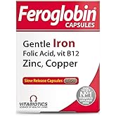 Feroglobin Demir(Gentle Iron),Vitamin B12,Folik Asit,&Ccedil;inko,Bakır İ&ccedil;eren Takviye Edici Gıda 30 Kaps&uuml;l