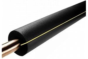 RoRi Isolation de tuyau auto-adhésive - Longueur : 2 m - Épaisseur : 9 mm - Diamètre : 16 mm - Mousse autocollante - Isolation de tuyau pour l'extérieur - Isolation pour chauffage et sanitaire Noir