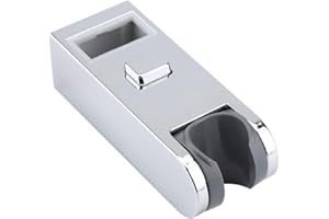 AUNMAS Cabezal de ducha ajustable Cuadrado ABS Cromo plateado Altura Barra deslizante de la ducha Barra de soporte de la cabeza del soporte 30 * 15