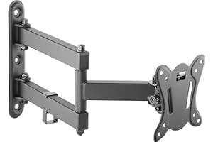 RICOO Uchwyt ścienny do monitora komputerowego wychylny do 13-27 cali, uchwyt ścienny S7311, uchwyt do monitora, uchwyt na ekran, uchwyt ścienny do monitora 24 cale, VESA 75 x 75, 100 x 100 mm