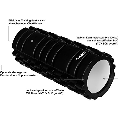 MOVIT® Massagerolle »FASCIA«, schadstofffrei, Faszienrolle TÜV SÜD getestet, Foam-Roller in 10 Farben, Größe: 33×14 cm - 3