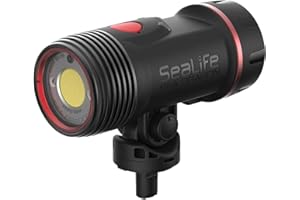 SeaLife Sea Dragon 3000F Auto Head - Tauchleuchte - Schwarz - Wasserfest - 60 Min. Akkulaufzeit - 100 m Tiefe - YS und Flex-Connect Montagesystem - Inkl. Tabletts, Griffs, Arme, Adapter