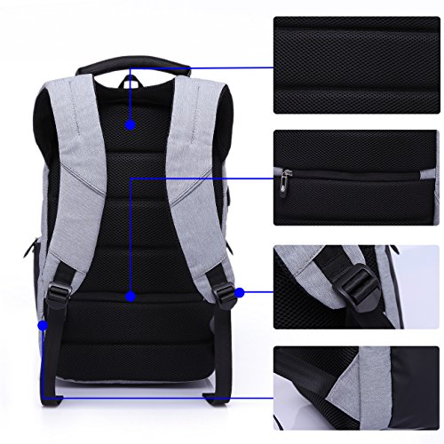 Business Laptop Rucksack mit USB Anschluss Herren Damen Gepolstert Notebook-Rucks  cke bis zu 14 15 6 zoll Laptops   Macbook pro 13 Laptoprucks  cke f