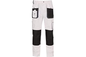 WORK IDEA Pantalon de Travail pour Homme avec Poches à Genoux Oxford en Toile résistante