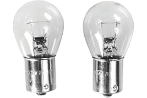 Turbocar - Lot de 2 ampoules monofil 12V - Type P21W BA 15s - Plot simple contact BA 15S - Pour feux stop et/ou coffre et/ou feux de recul et/ou feux anti brouillard et/ou clignotants