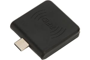 KIMISS Rfid ID Mobile, Type C Interface 125Khz Portable Rfid Reader Phone Card Reader Smart Black (Black)